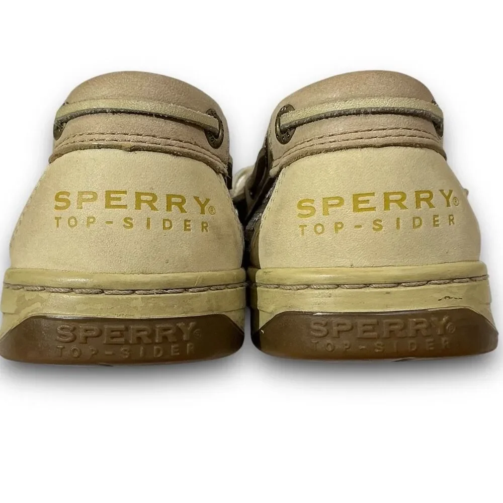 Sperry 1172 Topsider Top-Sider Angelfish Leopard Print Sequin Slip On Boat Shoes - Picture 4 of 10